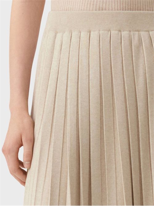 Platinum yarn midi skirt with asymmetric pleats FABIANA FILIPPI | GND216F339D2300167